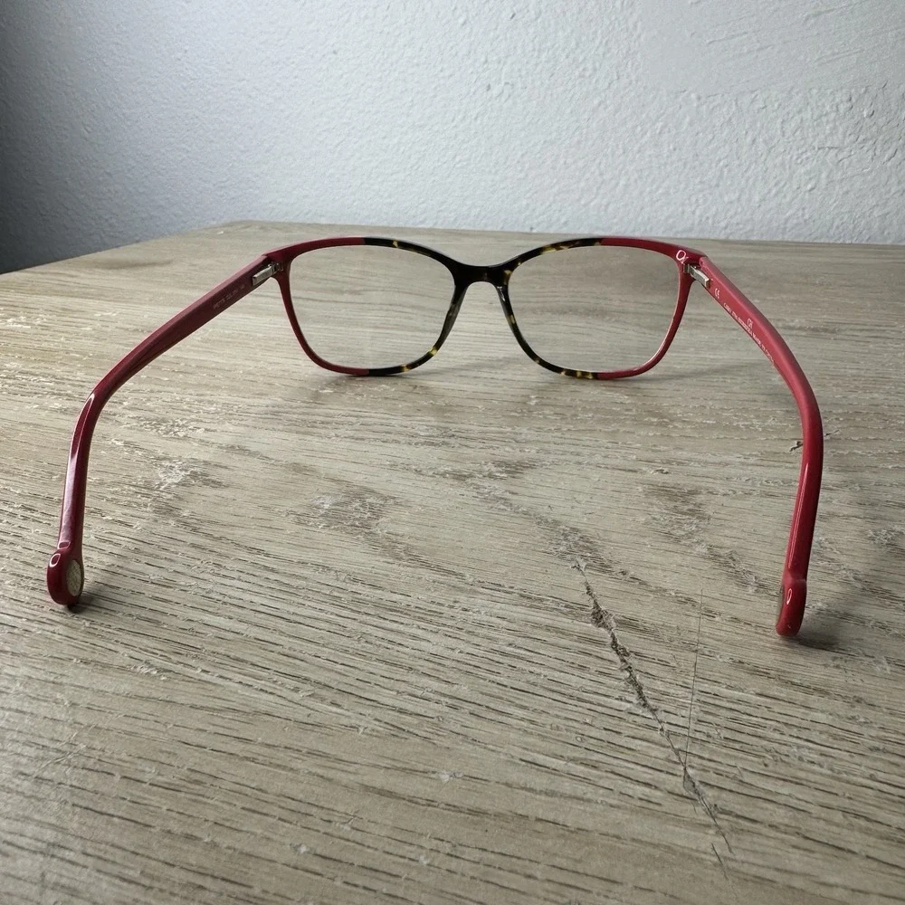 Carolina Herrera VHE717K Col.0741 54-16-140 Tortoise/Red Eyeglasses‎ Frame JJ57